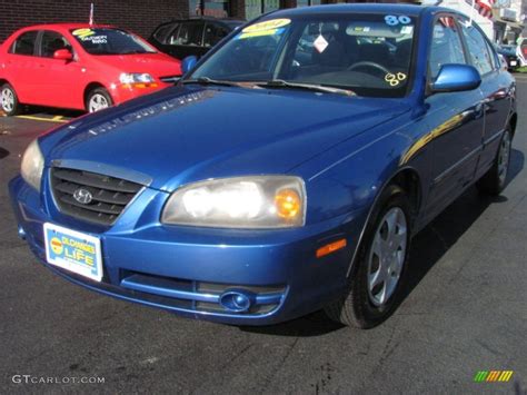 2004 Tidal Wave Blue Hyundai Elantra GLS Sedan 39258934 Photo 9