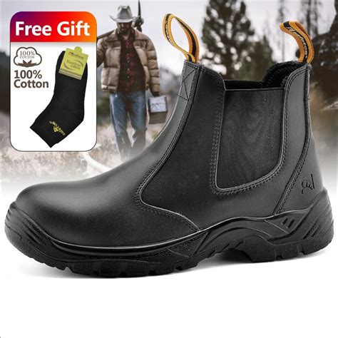 Waterproof Leather with Steel Toe Boots - Pill Pals® - The Express Pharmacy