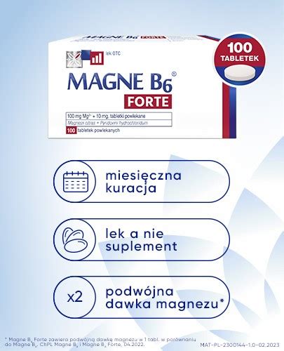 Magne B Forte Witamina B Na Silne Niedobory Magnezu Tabletek