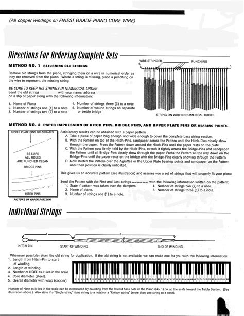 PIANO WIRE OR STRING- Piano wire and strings