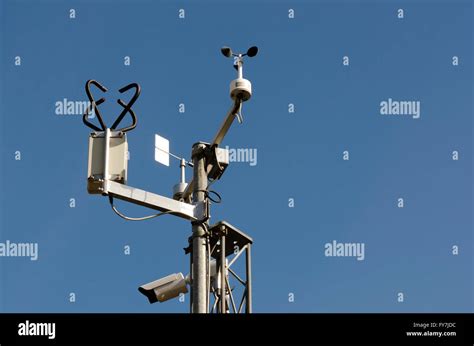 Weather station with equipment for measurement of hydrological data ...