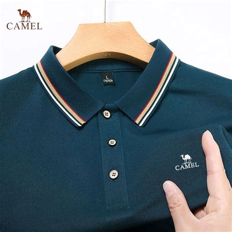 Polo De Manga Curta De Camel Masculino Camiseta Fina De Ver O Casual