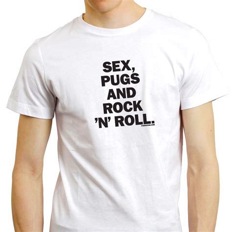 Sex Pugs And Rock N Roll Tee White On Storenvy