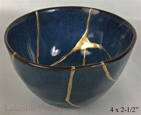 Kintsugi Pottery Japanese Art In Repairing With Gold A Broken Pottery Kintsukuroi Bowl Kintsugi