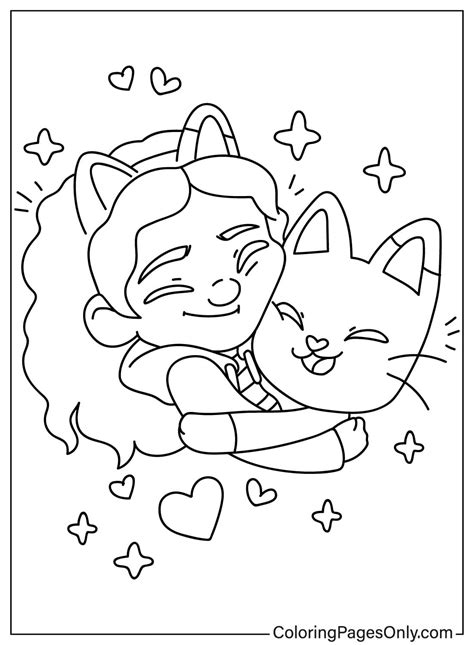 Gabby And Pandy Paws Coloring Page Free Printable Coloring Pages