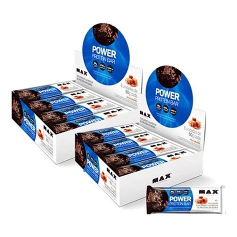 Kit X Caixa C Power Protein Bar Prote Na G Max Titanium Shopee