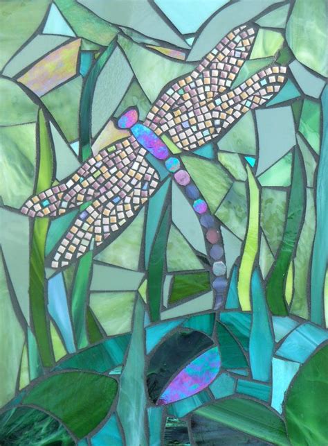 Stained Glass Window With Dragonfly