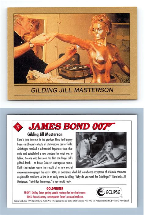 Gilding Jill Masterson 77 James Bond 007 Series 1 Eclipse 1993 Trading