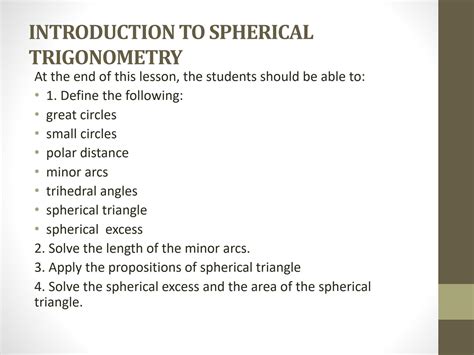 Solution Introduction To Spherical Trigonometry Studypool