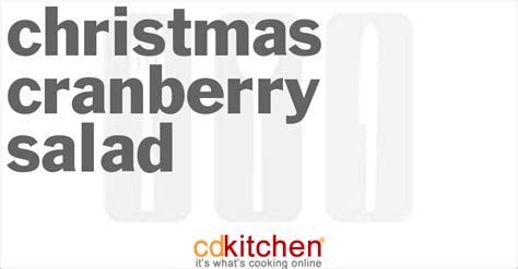 Christmas Cranberry Salad Recipe | CDKitchen.com