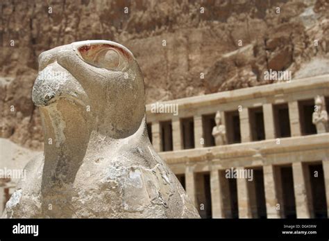 Deir Al Bahri Hatshepsut Temple Falcon Hi Res Stock Photography And