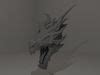 Alduin High Detail Bust 3D Model From TES V Skyrim 3D Model 3D