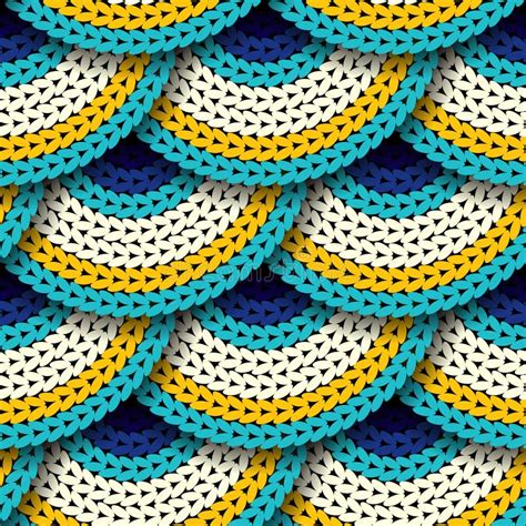 Seamless Pattern Of Yarn Knitted Clothes Texture Of Stitches Stock