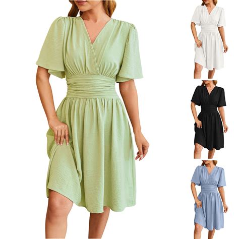 Akafmk Summer Dresses For Women 2024womens Casual Dresses Short Sleeve Dressspringsummer New