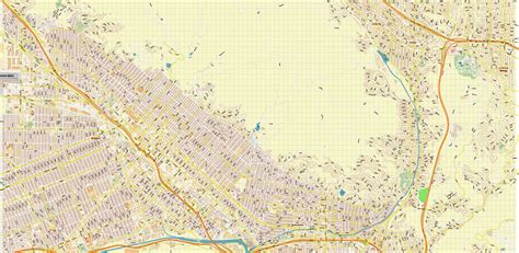 Glendale California Us Map Vector City Plan High Detailed Street Map