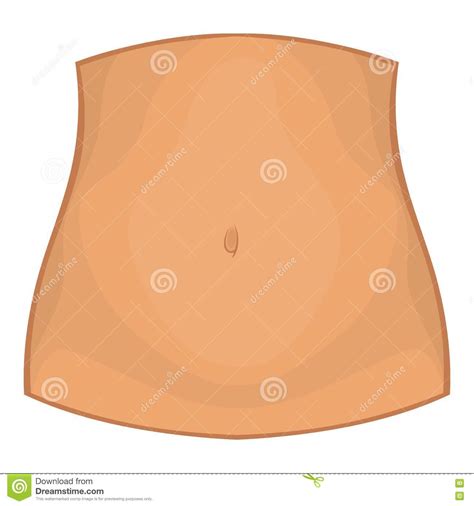 Female Belly Icon Cartoon Style Stock Vector Illustration Of