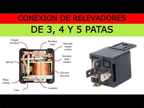 Funcionamiento y conexión de relevador relay relé de tres cuatro y