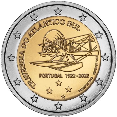 Portugal 2 Euro 2022 First South Atlantic Flight Special 2 Euro