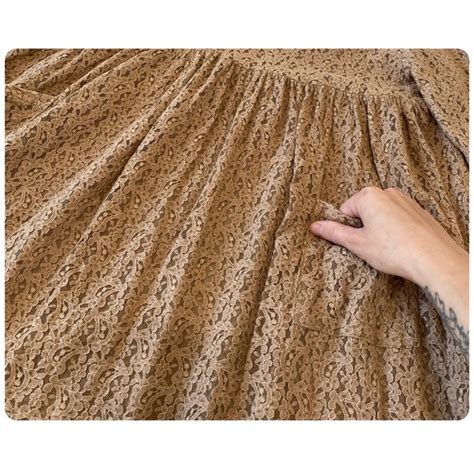 Dresses Vintage Cottagecore Sheer Floral Lace Babydoll Dress In Nude Poshmark