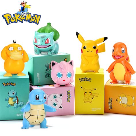 Pokemon Figures Pikachu Kawaii Charmander Psyduck Bulbasaur Squirtle