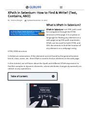 Xpath In Selenium Mastering Dynamic Element Locators Course Hero