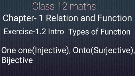 Class Chapter Ex Intro Types Of Function Injective