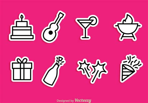 Vector Party Icons 96856 Vector Art at Vecteezy