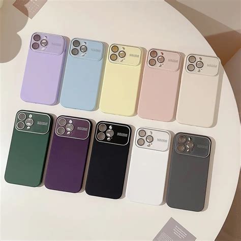 Luxury Pure Color Liquid Silicone Phone Case Premium Anti Fingerprint