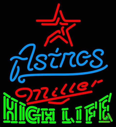 High Life Houston Astros Neon Sign Teams Neon Light Diy Neon Signs