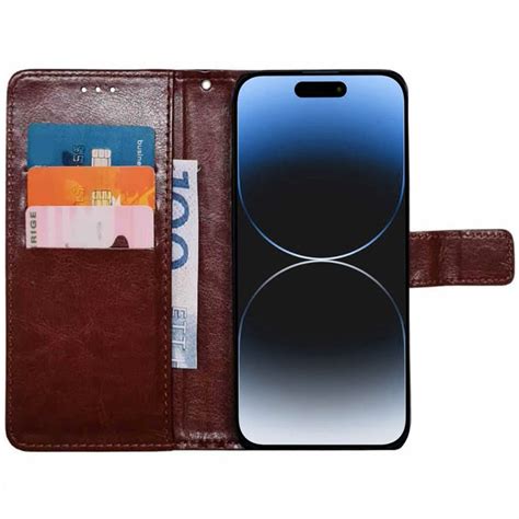 Buy 3 Card Phone Wallet Apple Iphone 16 Brown