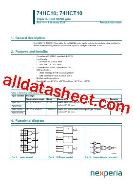 Hc Datasheet Pdf Nexperia B V All Rights Reserved