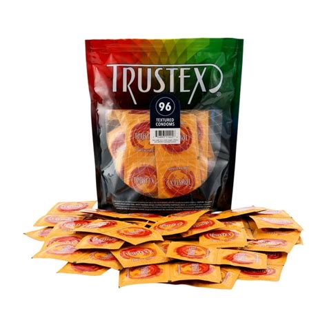 Trustex Ribbed And Studded Latex Condoms Contoured Shape Textured