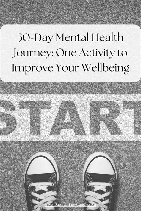 30 Day Mental Health Journey One Activity To Improve Your Wellbeing