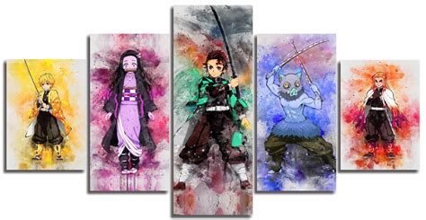 Buy Demon Slayer Poster Anime Canvas Wall Art Posters Kimetsu No Yaiba