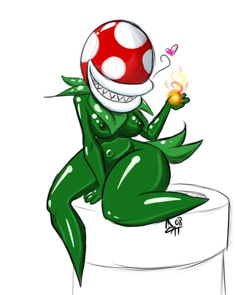 Rule 34 Breasts Cautioncat Dendrophilia Female Mario Series Nintendo Nipples Piranha Plant