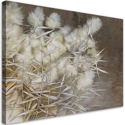 Tableau Sur Toile Herbe De Pampa Boho Wall Art Fr