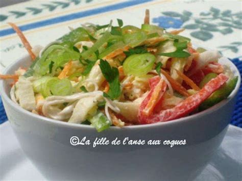 Salade de crabe goberge à l orientale Recette Ptitchef