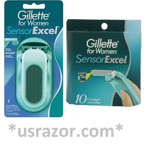 10 GILLETTE Sensor Excel WOMEN Blades Also Pink Razor