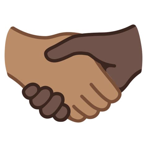 Handshake Medium Skin Tone Dark Skin Tone Emoji