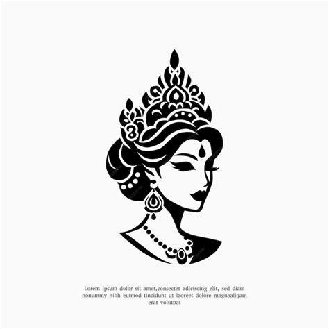 Premium Vector Queen Silhouette Elegant Silhouette Of A Female Head