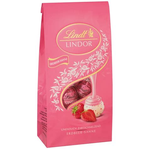 Lindt Lindor Chocolate Balls Strawberry Cream 137g 4 83oz Brands Of