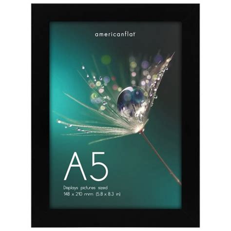 Americanflat A5 Picture Frame - Black 5.8x8.3 Frame With Engineered ...