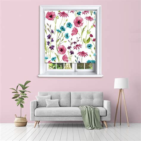 Lister Cartwright Watercolour Floral Blackout Roller Blinds Windows