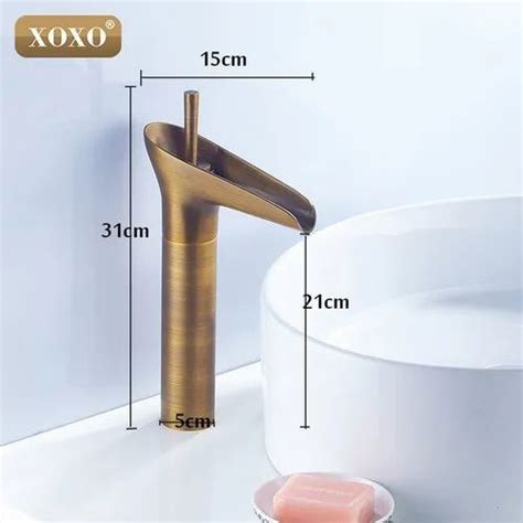 Fancy Basin Faucet Tap Mixer Hot And Cold Waterfall Inch Height Brown Antique Colour At Rs