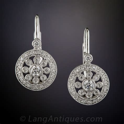 Vintage Style Diamond Earrings