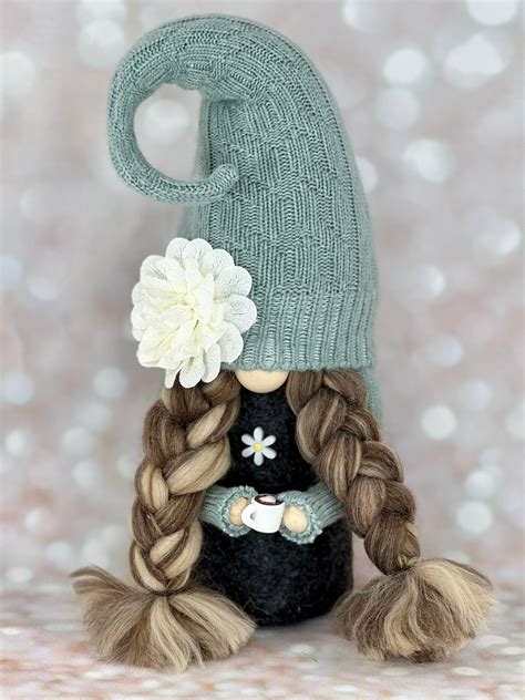 Coffee Girl Gnome Gnome Girl Gnome Coffee Gnome Handmade Gnome Barista