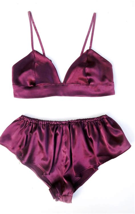 Purple Lingerie Set Etsy