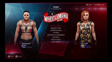 Wwe K Wrestlemania Main Show Pt Raw Womans Title Becky Lynch V