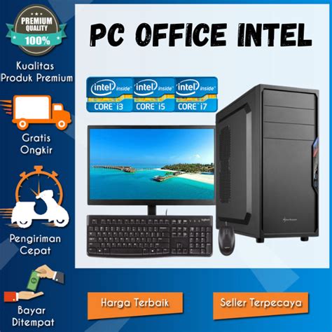 Jual Pc Komputer Rakitan Core I Cpu Ddr Gb Fullset Kantoran Kasir