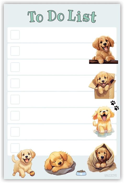 Golden Retriever Bloc De Notas Adhesivas Para Lista De Tareas Regalos